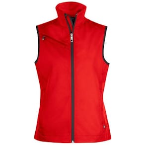 Softshellväst TEXSTAR WV79 dam röd 2XL