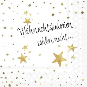 Weihnachtliche Motivserviette Ambiente Kalorien, 33 x 33 cm