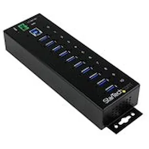Startech USB 3.0-hubb med 10 portar - Industriell USB-A-hubb i