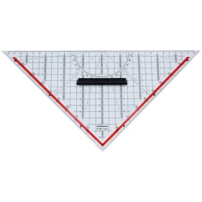 Zeichendreieck Rumold 1158, 325 mm, transparent, mit Griff