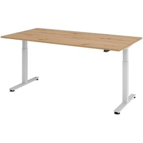 Schreibtisch HAMMERBACHER XMST2E, Asteiche, 200 x 100 cm, höhen­­