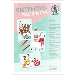 Bastelset URSUS BÄHR Winterliche Flechtmotive, 12 Motive, inkl.  