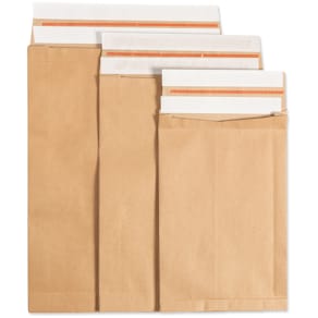 Forsendelsespose papir Master'in 320+80x430+80 2x tape, 100 stk