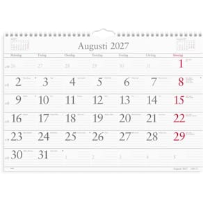 Burde Väggkalender Månadskalendern 2027