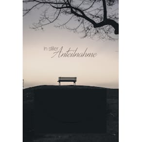 Trauerkarte mit Geldkuvert, 11,5 x 17 cm, 5er-Set