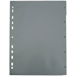 Ordnerregister A4, 1-5, grau