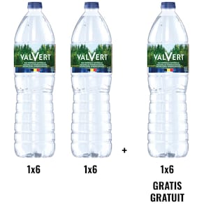 Mineraalwater Valvert, 2 + 1 GRATIS, fles 1,5 liter