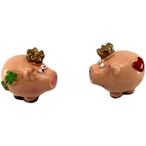Dekofigur LOCNIKAR Glücksbringer-Schwein mit Krone