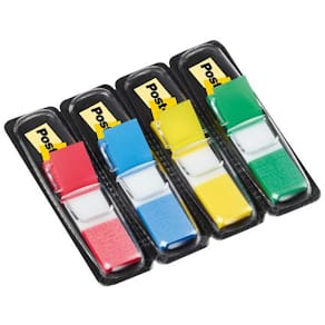 Index POST-IT smala röd,blå,grön,gul (4 x 35)