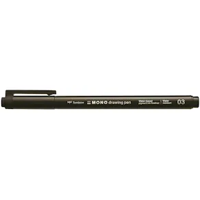 Fineliner Tombow MONO drawing 03 svart
