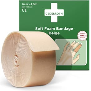 Schuimverband Cederroth zelfklevend, beige, 6 cm x 4,5 m