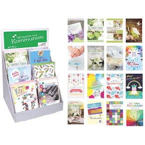 Kommunionskarte PAPER STYLE, bunt, inkl. Umschlag