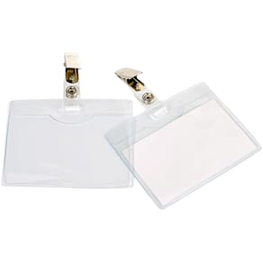 Namnskylt clips 90x60 mm liggande 10-pack