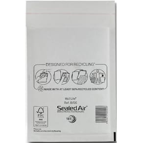 Bubbelpåse B/00 120x210mm vit 200/fp