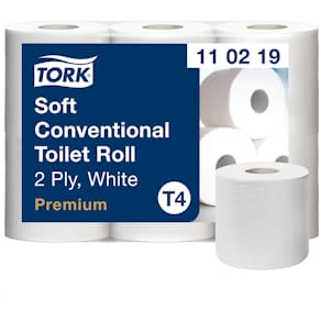 Toalettpapper TORK Premium T4, 2-lag, 50.4m, vit, 6/FP