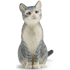 Spielzeugfigur SCHLEICH Katze sitzend, 2,5 x 3,8 x 4,5 cm