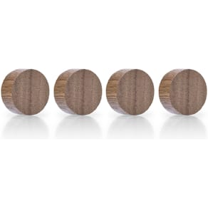 Magnet Magnetoplan Wood Series, rund, Walnuss, 4 Stk, 30 mm