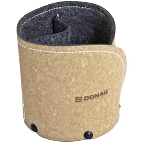 Schreibköcher DONAU Eco Friendly, Recyclingleder/Filz, braun