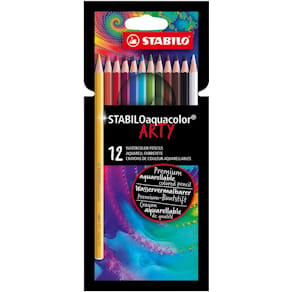 Aquarelpotloden STABILO Aquacolor Arty, etui 12 stuks, assorti