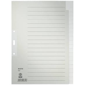Register Leitz, A4, blanko, grau