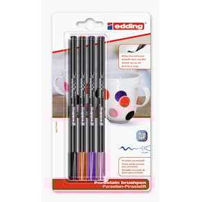 Porzellan-Pinselstifte edding, 4 St., sortiert
