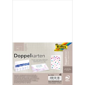 Briefkarte Folia, A6 hoch, weiß, 25 Stück