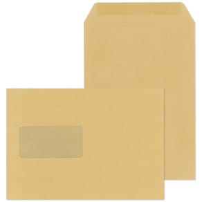 Versandtasche MAILMEDIA, C5, Fenster, nassklebend, braun, 90g