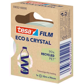 Klebefilm tesa PET ECO & CRYSTAL, 19 mm x 10 m, transparent