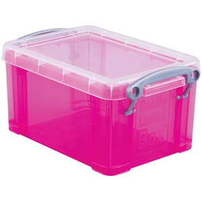 Opbergdoos Really Useful Box 0,7 liter, transparant helroze