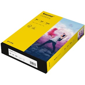 Kopierpapier Tecno Colors, 80 g/m², A5, 500 Blatt, intensivgelb