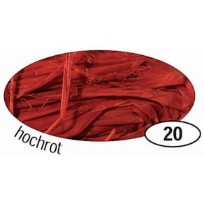 Bast Folia Raffia, matt, hochrot