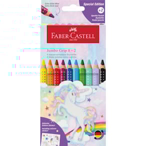 Farbstiftetui Faber-Castell Jumbo Grip, 8+2, Einhorn