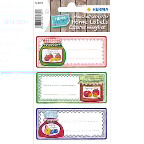 Küchenetiketten HERMA Einmachgläser, sortiert, 84x120 mm, 12 Etik