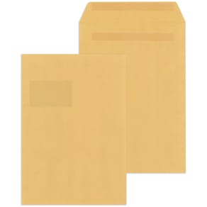 Versandtasche MAILMEDIA, C4, selbstklebend, mit Fenster, braun,
