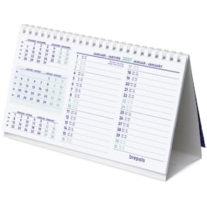 Bureaukalender Brepols, horizontaal, 2026