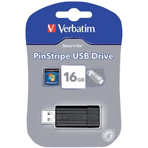 USB-Stick Verbatim PinStripe, USB 2.0, 16 GB