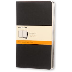 Cahier Journal Linjerad Large Svart 3-Pack