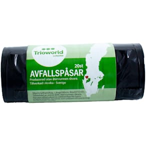 Avfallspåse 25–30 liter svart 20 my 20/rl