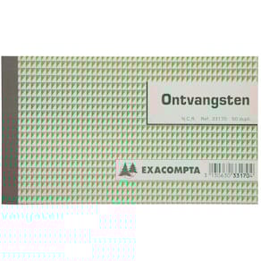 Ontvangstenboek Exacompta, ft 10,5 x 18 cm, Nederlandstalig, dupl