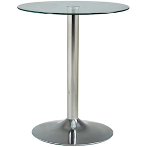 Glastisch CLP 90.904, rund, Ø 60 cm, Höhe 70 cm, klarglas/chrom