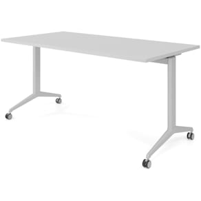 Klapptisch HAMMERBACHER VKFZ16, 160x80 cm, lichtgrau/silber