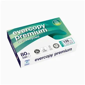 Kopieringspapper EVERCOPY Prem. A4 80g oh 500/fp