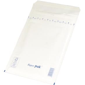Luchtkussenenveloppen, stripsluiting, 150 x 215 mm, wit, pak 10