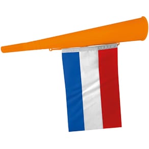 Toeter DBV Feestartikelen, oranje, met vlag