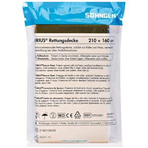 Rettungsdecke SÖHNGEN, silber-gold, 210 x 160 cm