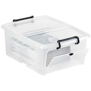 Plastlåda STRATA 20L klar med lock PP