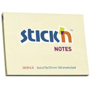 Notes STICK`N 76x102mm gul