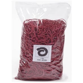 Gummiringe WIHEDÜ, 80 mm, rot, 1 kg