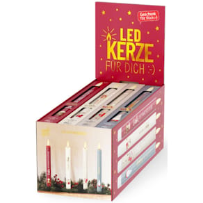 LED-Stabkerze FÜR DICH, Weihnachten, sortiert