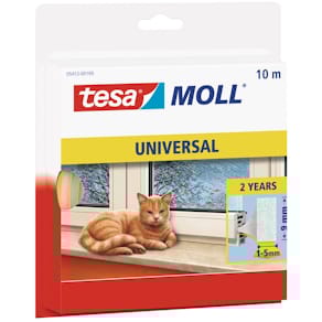 Schaumstoffdichtung tesa tesamoll, 9 mm x 10 m, weiß